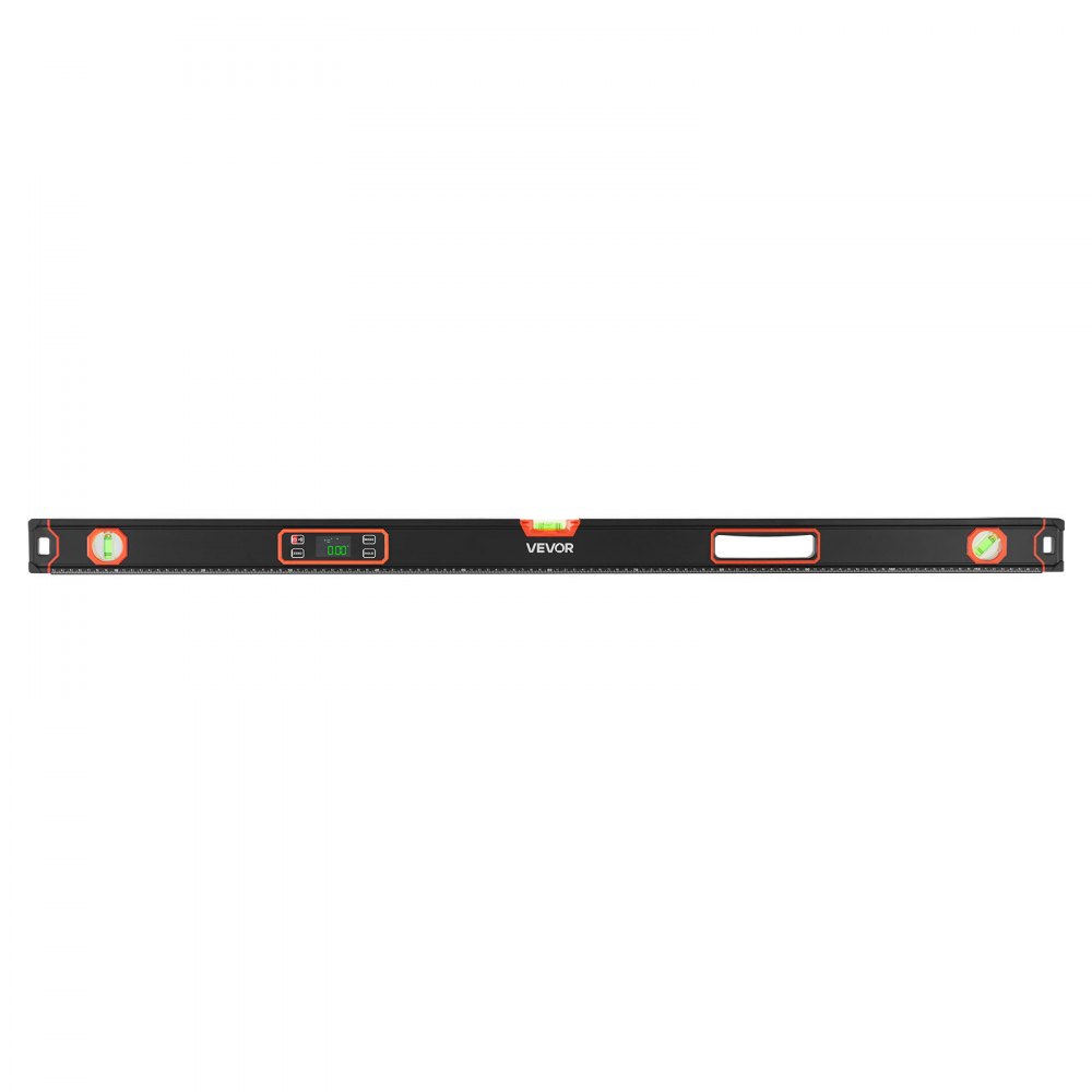 VEVOR Nivel Digital de Aluminio 1200 mm, Nivel Electrónico Magnético con Burbujas de 0°/45°/90°, Pantalla LED Retroiluminada, 4 Unidades de Medida, Bolsa para Construcción Carpintería Bricolaje Hogar