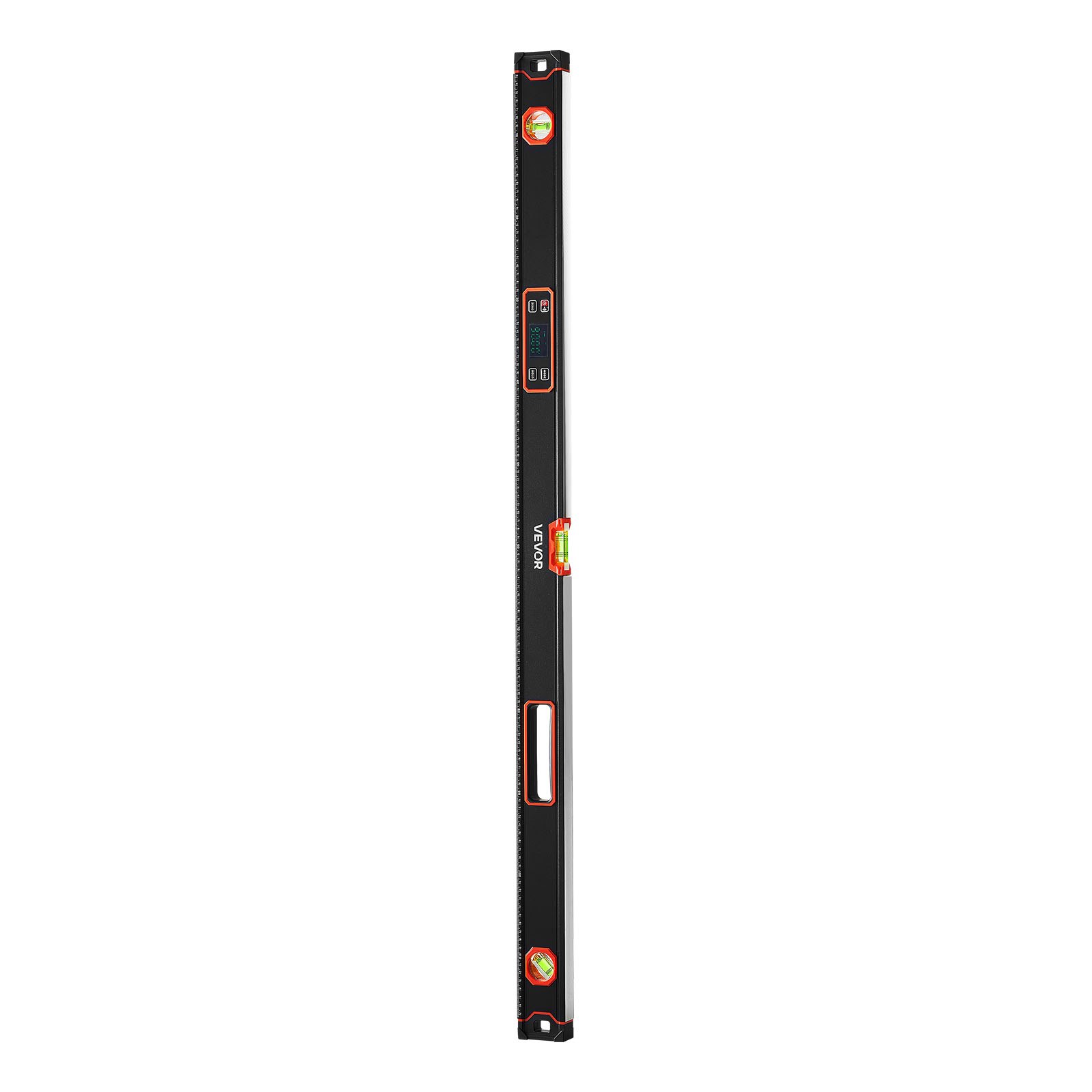 VEVOR Nivel Digital de Aluminio 1200 mm, Nivel Electrónico Magnético con Burbujas de 0°/45°/90°, Pantalla LED Retroiluminada, 4 Unidades de Medida, Bolsa para Construcción Carpintería Bricolaje Hogar