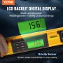 Nivel torpedo magnético VEVOR con pantalla digital retroiluminada LCD y sensor de gravedad para una fácil lectura.