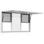 VEVOR Concession Window 152x92 cm, Aluminum Alloy Service Window for Food Truck, Up to 85 Degrees Stand Serving Window with 6 Sliding Windows, Awning Door, and Drag Hook, for Concession Trailers