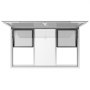 VEVOR Concession Window 152x92 cm, Aluminum Alloy Service Window for Food Truck, Up to 85 Degrees Stand Serving Window with 6 Sliding Windows, Awning Door, and Drag Hook, for Concession Trailers