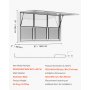 VEVOR Concession Window 152x92 cm, Aluminum Alloy Service Window for Food Truck, Up to 85 Degrees Stand Serving Window with 6 Sliding Windows, Awning Door, and Drag Hook, for Concession Trailers