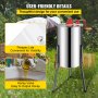 VEVOR Extractor de Miel Manual 3 Frame Honey Extractor Extractor de Miel Acero Inoxidable 61cm