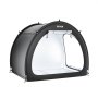 VEVOR Tienda de Campaña para Guardar Bicicletas, Tienda Impermeable en Forma de Abanico 203x122x169 cm con Ventana Ventilada, Fibra de Vidrio de Alta Resistencia y Puerta Doble para 4 o 5 Bicicletas