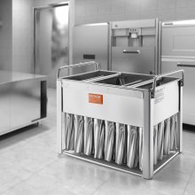 VEVOR Moldes para Paletas Comerciales, juego de molde de Paleta, 40 Moldes Cilíndricos para Paletas de Hielo de Acero Inoxidable, Soporte de Molde para Paletas con 50 Palitos y Bolsas para Paletas