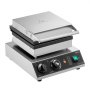VEVOR 2 PCS Máquina para Hacer Gofres Comerciales Máquina para Hacer Gofres Rectangulares de Acero Inoxidable Antiadherente 2000 W con Control de Temperatura y Tiempo, Asa, para Restaurantes