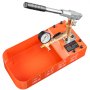 VEVOR Bomba de Prueba de Presión Hidráulica 7,57 L, Manual, Válvula Simple, Rango de prueba de 0-50 bar, con Manómetro y Tanque, Material Resistente, para Sistemas de Tuberías de Agua, Calefacción
