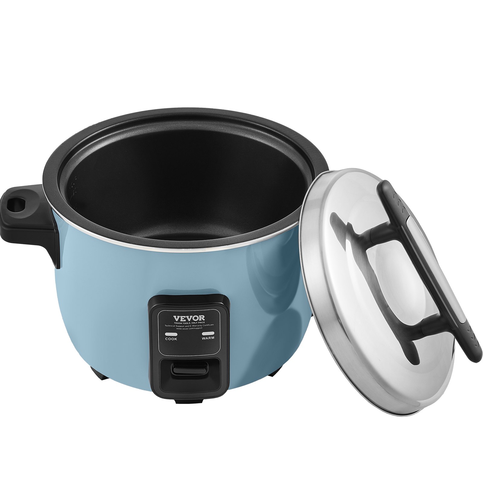 VEVOR Olla Arrocera Comercial de 23 Tazas 4,2 L Calentador con Olla Interior Antiadherente Cocción Rápida y Mantenimiento del Calor durante 24 Horas con Taza y Paleta para Arroz, 480 x 390 x 330 mm