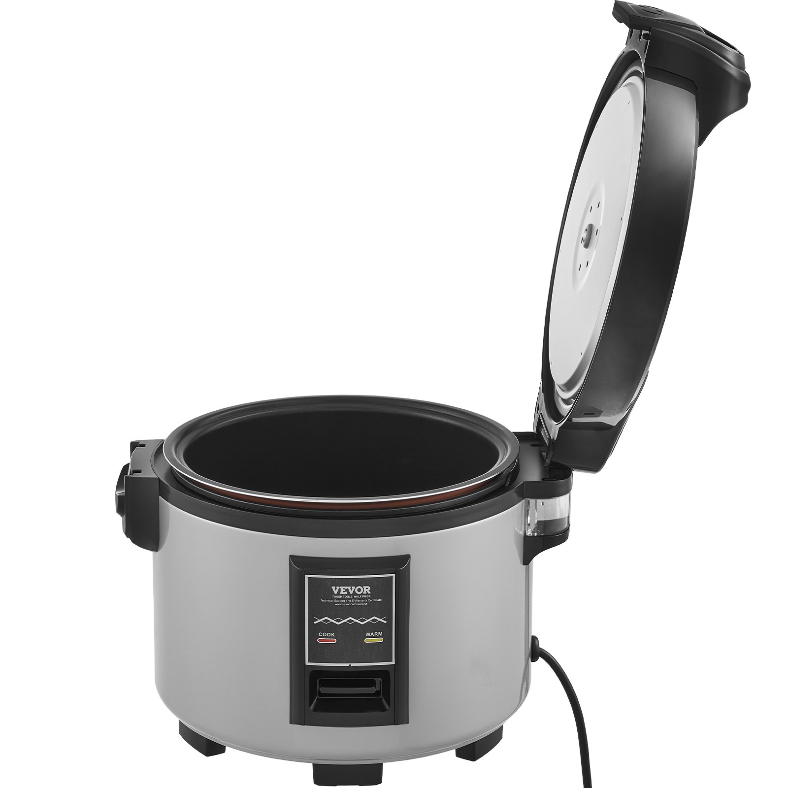 VEVOR Olla Arrocera Comercial de 20 Tazas, 3,6 L, Calentador con Olla Interior Antiadherente, Cocción Rápida y Mantenimiento del Calor durante 12 Horas, Taza de Arroz y Paleta, 400 x 350 x 350 mm