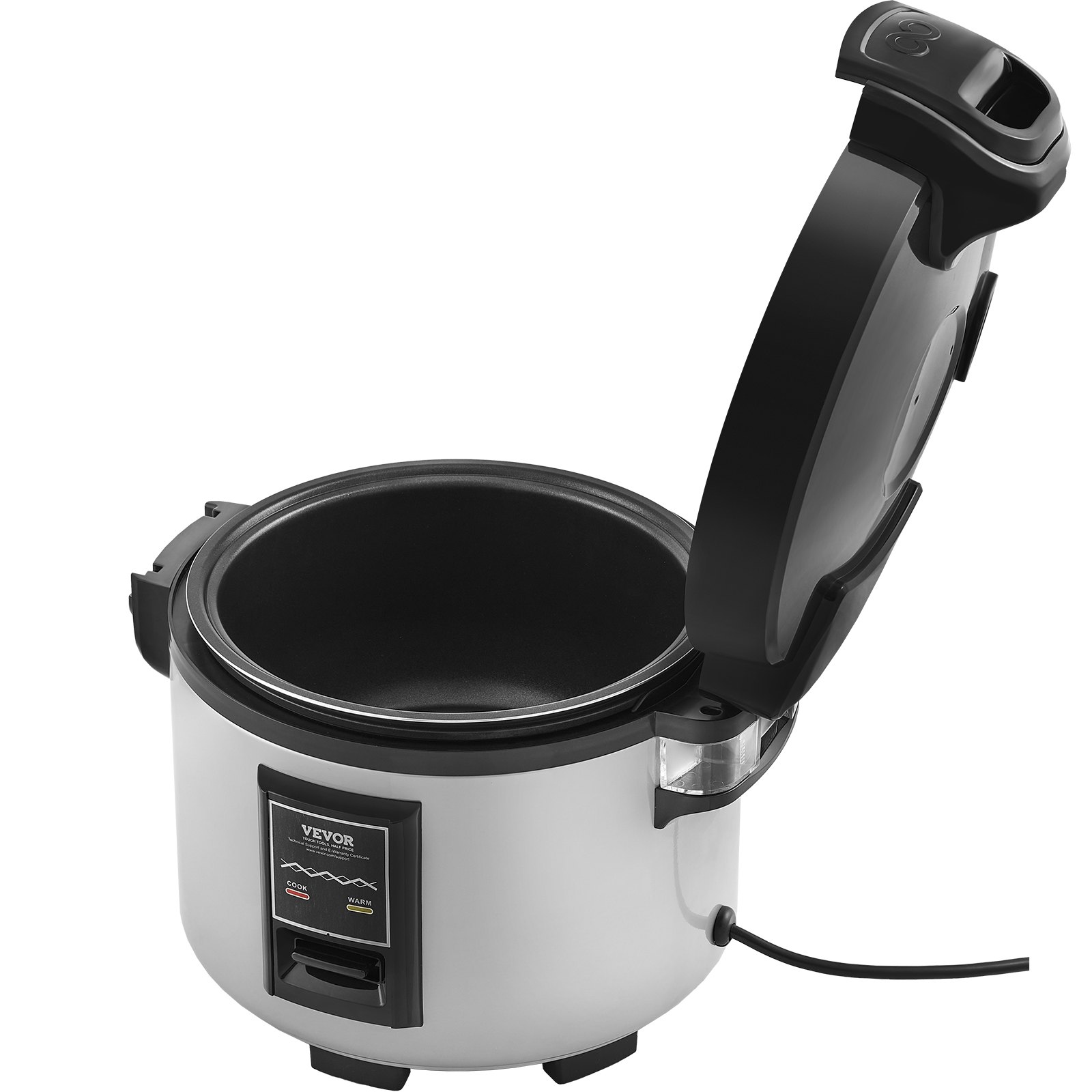 VEVOR Olla Arrocera Comercial de 20 Tazas, 3,6 L, Calentador con Olla Interior Antiadherente, Cocción Rápida y Mantenimiento del Calor durante 12 Horas, Taza de Arroz y Paleta, 400 x 350 x 350 mm