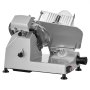 VEVOR Cortafiambres Eléctrico 240 W, Cortadora de Carne Comercial con Cuchilla de Acero al Carbono de 250 mm, Afilador Incorporado, Grosor Ajustable de 0-12 mm para Carne Congelada, Jamón, Baguette