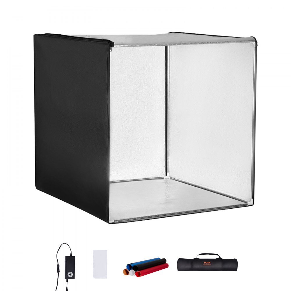 VEVOR Lightbox for Photo Studios, 99.1 x 99.1 cm, 5600 K, Professional Photo Shooting Tent Set with 210 LED Lights, 5 Backdrops, Power Supply, Soft Light Cloth, Corner Pieces, High CRI ≥ 95 for Product Photography