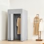 VEVOR Fitting Room, Dressing Room with Thick Polyester Curtains, Privacy Space with Shading Curtain and a Hook, for Boutique, Mall, Tailor's Store & Outdoor 99 x 99 x 198 cm (Black and Gray-White)