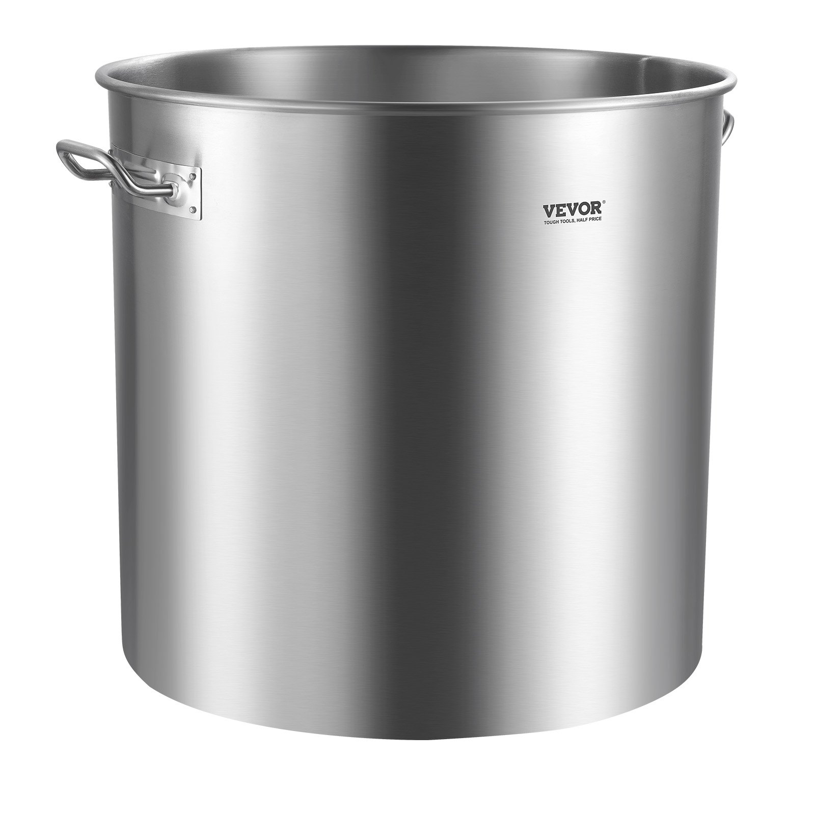 VEVOR Olla Grande de Acero Inoxidable 94,6 L, Olla para Salsa con Canasta, Tapa y Asa, Olla Comercial Resistente, Tratamiento de Lijado, para Eventos de Grupos Grandes, Color Plateado, 500 x 495 mm