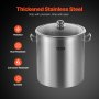 VEVOR Olla de Acero Inoxidable 22,7 L para Cocinar Salsa con Tapa 300 x 330 mm