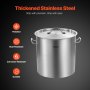 VEVOR Olla de Acero Inoxidable 50,1 L para Cocinar Salsa con Tapa 395 x 405 mm