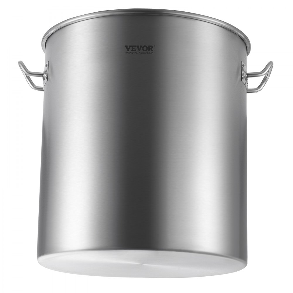 VEVOR Olla Grande de Acero Inoxidable de 60,5 L, Olla para Salsa con Canasta, Tapa y Asa, Olla Comercial Resistente, Tratamiento de Lijado, para Eventos de Grupos Grandes, Plateado, 400 x 450 mm