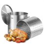 VEVOR Olla de Acero Inoxidable de 79,5 L a Cocinar Salsas con Tapa 450 x 485 mm