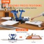 Máquina de serigrafía VEVOR con posicionamiento preciso giratorio de 360° para facilitar su uso y eficiencia.