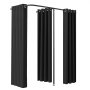 VEVOR Probador Portátil con Cortinas Gruesas de Poliéster, Vestidores Dobles con Cortinas Divisorias, para Boutiques, Centros Comerciales, Estudios, Sastrerías y Oficinas, 200 x 90 x 200 cm, Negro