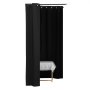 VEVOR Probador Portátil con Cortinas Gruesas de Poliéster, Vestidores Dobles con Cortinas Divisorias, para Boutiques, Centros Comerciales, Estudios, Sastrerías y Oficinas, 200 x 90 x 200 cm, Negro