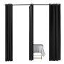 VEVOR Probador Portátil con Cortinas Gruesas de Poliéster, Vestidores Dobles con Cortinas Divisorias, para Boutiques, Centros Comerciales, Estudios, Sastrerías y Oficinas, 200 x 90 x 200 cm, Negro