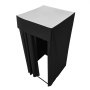 VEVOR Probador Portátil con Cortinas Gruesas de Poliéster, Espacio de Privacidad con Cortina de Sombra y Gancho, para Boutiques, Sastrerías y Actividades al Aire Libre, 99 x 99 x 198 cm, Negro