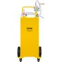 VEVOR Fuel Trolley, 35 Gallons, Gasoline Fuel Tank Container, with Manual Transfer Pump, Gasoline/Diesel Fuel Tank for Cars, Lawn Mowers, ATVs, Boats, and More, Yellow