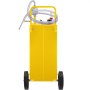 VEVOR Fuel Trolley, 35 Gallons, Gasoline Fuel Tank Container, with Manual Transfer Pump, Gasoline/Diesel Fuel Tank for Cars, Lawn Mowers, ATVs, Boats, and More, Yellow