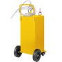 VEVOR Fuel Trolley, 35 Gallons, Gasoline Fuel Tank Container, with Manual Transfer Pump, Gasoline/Diesel Fuel Tank for Cars, Lawn Mowers, ATVs, Boats, and More, Yellow