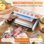 VEVOR Envasadora al Vacío para Sellado de Alimentos Secos y Húmedos 30 cm x 2,5 mm Máquina para Envasar al Vacío 80 kPa Sellador al Vacío 2 Rollos de Bolsa Sellada Incluidos para Frutas Verduras Carne