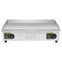 VEVOR Plancha Eléctrica Profesional 725x400 mm 4400 W, Termostato Ajustable de 50 a 300 °C, Placa con Protección contra Salpicaduras, Cuerpo de Acero Inoxidable, para Uso en Interiores y Exteriores