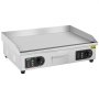 VEVOR Commercial Electric Grill, 4000 W, Flat Countertop Grill Plate, Adjustable Temperature from 122 °F to 572 °F, 25.98 x 15.75 x 0.39 inches, Stainless Steel Grill Plate with 2 Shovels and 2 Brushes for Home or Restaurant Use