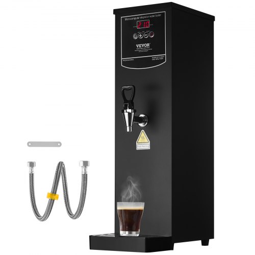 VEVOR Caldera de Agua Caliente Comercial Eléctrico con Tubo de Calentamiento Acero Inoxidable 316, 2500 W, Calentamiento Rápido, 50 L por Hora, para Café, Té, Restaurante, Oficina, 187 x 247 x 660 mm