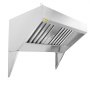 VEVOR Campana extractora comercial de 4 pies para camión de alimentos, capó de remolque de acero inoxidable 201 con 2 rejillas de filtro de aceite extraíbles en forma de U, campana de ventilación