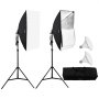 VEVOR 2 PCS Kit de Iluminación Softbox de 500x700mm con Bombillas LED 30W 5500K