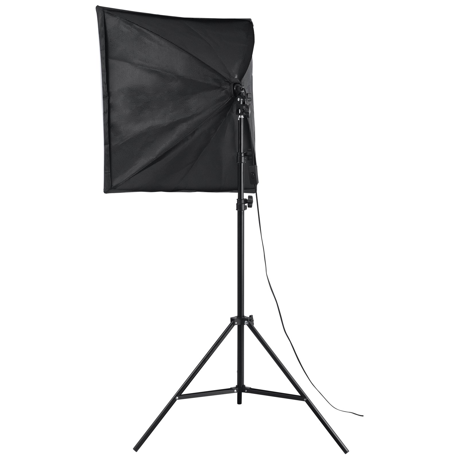 VEVOR Kit de Iluminación Softbox de 600 x 600 mm con Bombillas LED de 30 W, 5500 K, Luz Similar a la Natural, Trípode Ajustable, Luces para fotografía, Grabación de Video, Transmisión en Vivo