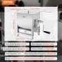 VEVOR Mezcladora de Carne Manual Tanque 30 L Equipo de Procesamiento de Carne Mezcla Máxima 20,4 kg Mezcladora de Salchichas de Acero Inoxidable Batidora de Carne con Tapa, Reductor de Engranajes
