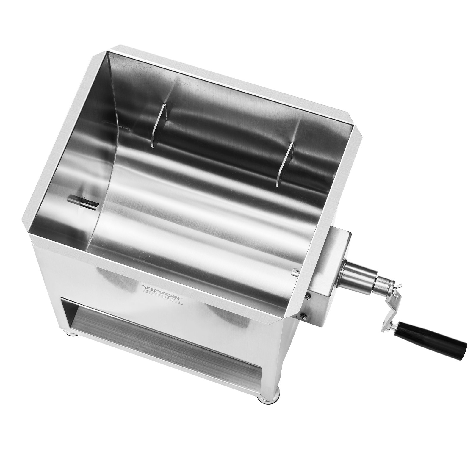 VEVOR Mezcladora de Carne Manual Tanque 30 L Equipo de Procesamiento de Carne Mezcla Máxima 20,4 kg Mezcladora de Salchichas de Acero Inoxidable Batidora de Carne con Tapa, Reductor de Engranajes