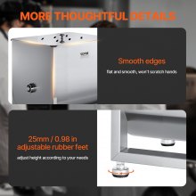 VEVOR Mezcladora de Carne Manual Tanque 80L Mezcla Máxima 36kg para Salchichas