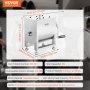 VEVOR Mezcladora de Carne Manual Tanque de 10 L, Equipo de Procesamiento de Carne, Capacidad Máxima de Mezcla de 6,8 kg, Mezcladora de Salchichas de Acero Inoxidable con Tapa, Caja de Engranajes