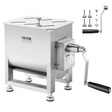 VEVOR Mezcladora de Carne Manual Tanque 15L Mezcla Máxima 7kg para Salchichas