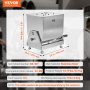 VEVOR Mezcladora de Carne Manual Tanque Basculante Equipo de Procesamiento de Carne Mezcla Máxima de 6,8 kg Mezcladora de Salchichas de Acero Inoxidable con Tapa, Manija, Reductor de Engranajes