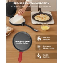 VEVOR Prensa de 200 mm a Hacer Tortillas Masa Roti Hierro Fundido Resistente