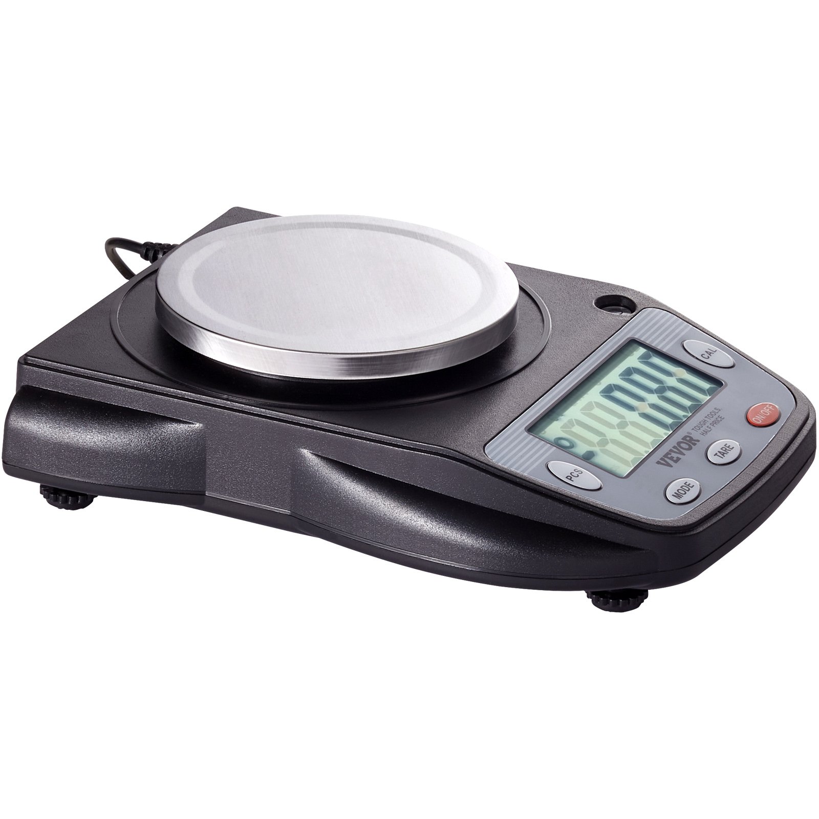 VEVOR Balanza Analítica 600g x 0,01g Balanza de Laboratorio de Alta Precisión Balanza Electrónica de Conversión de 6 Unidades Báscula de Pesaje de Joyas Digitales de Laboratorio de Pantalla LCD