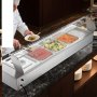 VEVOR Commercial Food Warmer, 1500W Electric Stainless Steel Steam Food Warmer with Glass Cover, Countertop Buffet Bain Marie with Five 1/2 Size Food Pans, for Catering, Restaurant, Party & Buffets