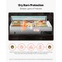 VEVOR Calentador de Alimentos Eléctrico de Acero Inoxidable 1500 W con Vapor y Cubierta Vidrio, 9 Bandejas, con Cucharones para Sopa y Perforados, a Restaurantes y Fiestas, 1100 x 570 x 385 mm