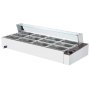 VEVOR Commercial Food Warmer with 12 x 5 Qt Containers, Electric Steam Table with Glass Cover, 1700 W Stainless Steel Worktop, Buffet Bain-Marie, 30-85°C Temperature Control for Catering
