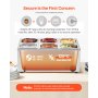 Calentador de alimentos comercial de 6 sartenes VEVOR, mesa de vapor eléctrica de 13,5 l, 1200 W, encimera profesional de acero inoxidable, para bufé, baño María, con control de temperatura de 86 a 185 °F para catering y restaurantes, color plateado