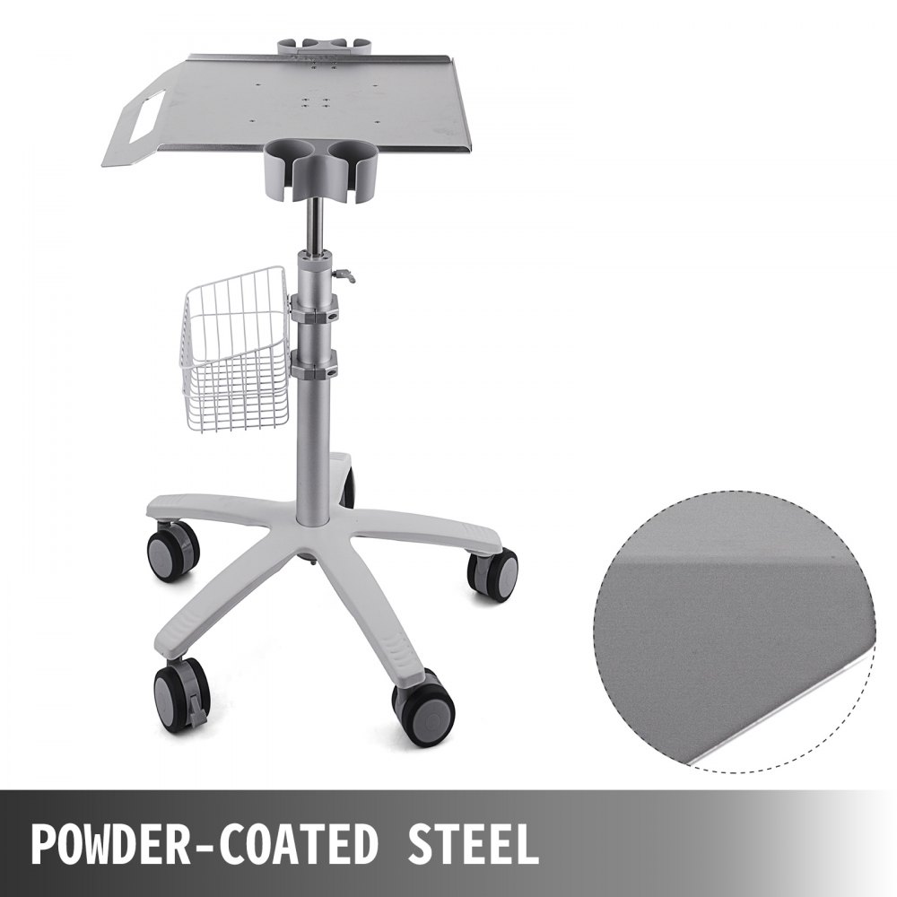 Carrito móvil VEVOR con base de acero con recubrimiento en polvo y cesta para usos múltiples.